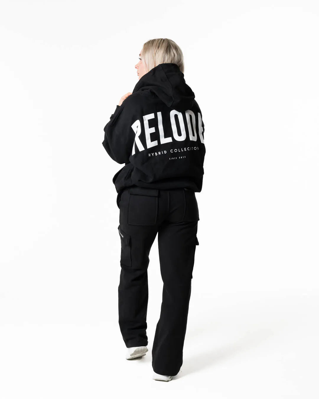 Hybrid Oversized Hoodie - Black