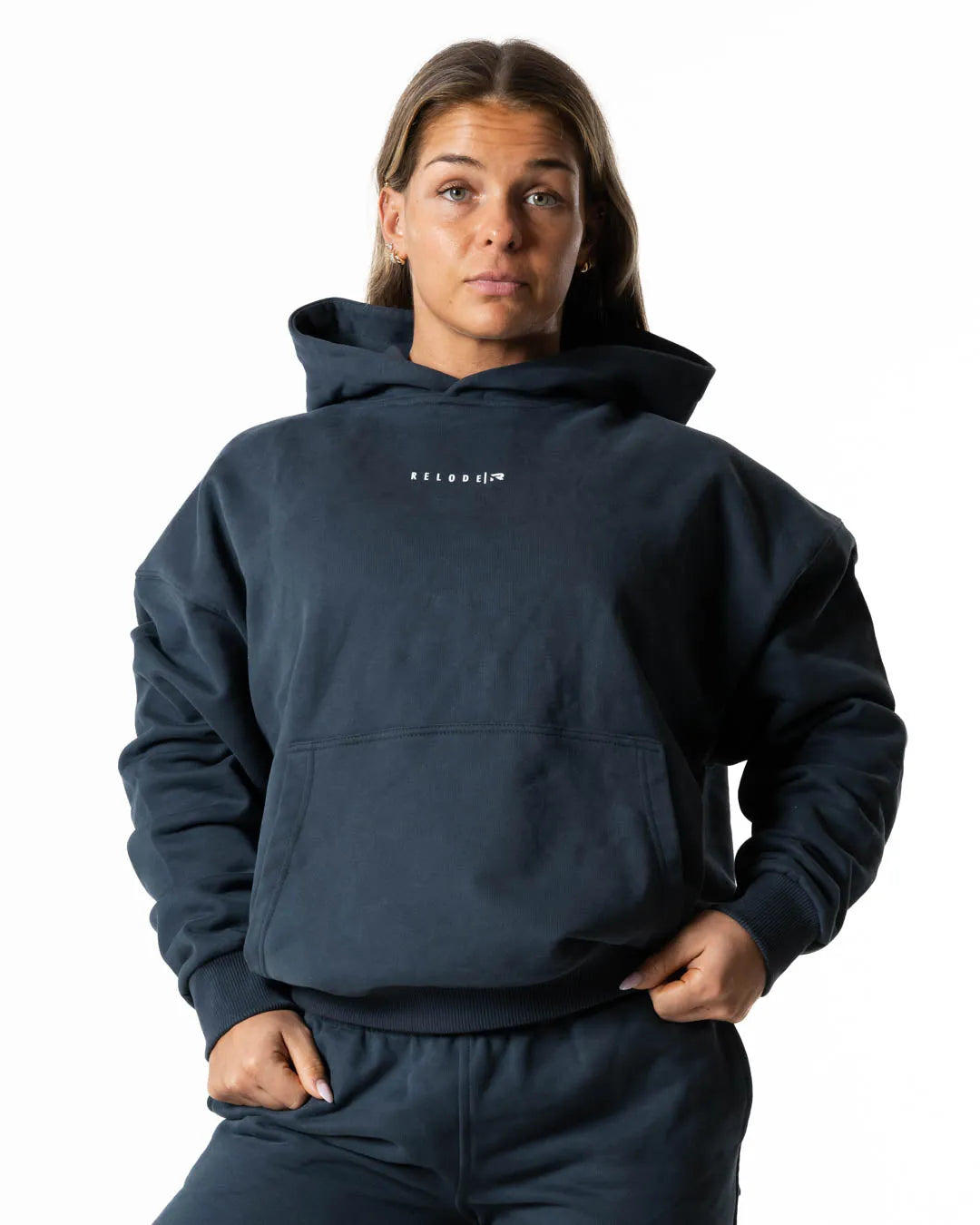 Hybrid Oversized Hoodie - Slate Blue