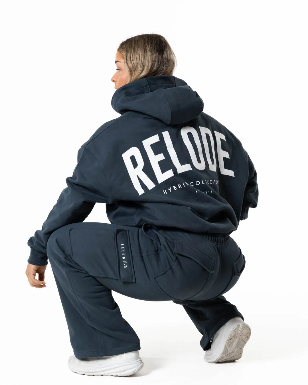 Hybrid Oversized Hoodie - Slate Blue