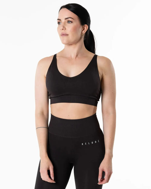 Slipstream Seamless Top - Deep Brown