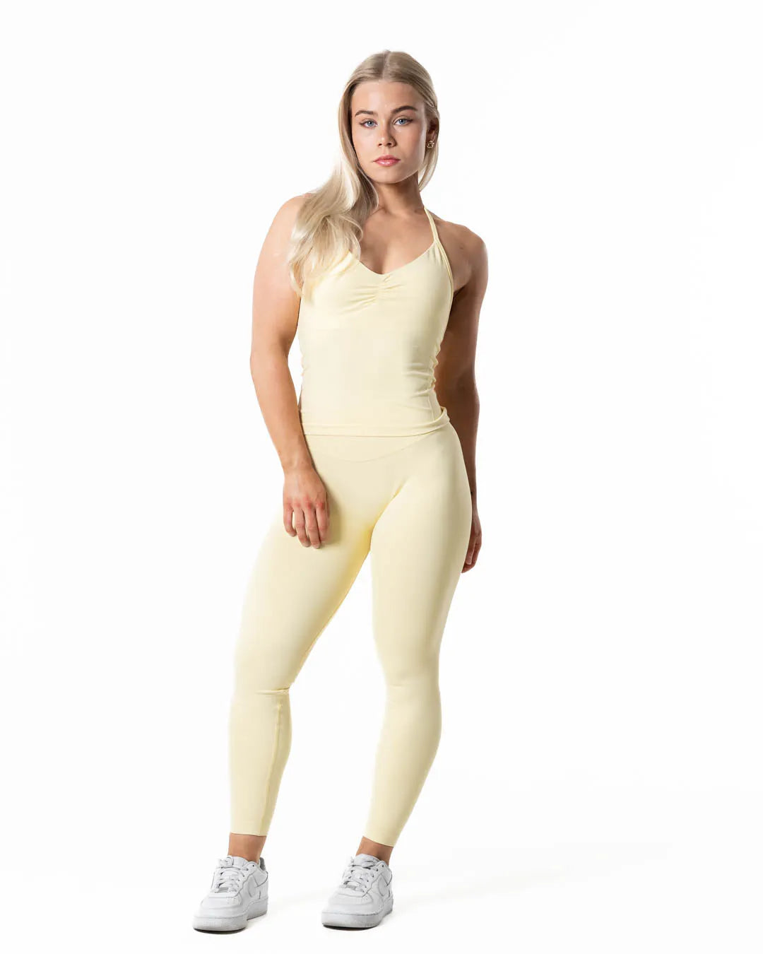 Aura Seamless Halterneck Top - Yellow