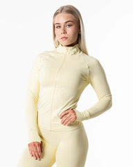 Aura Seamless Zip Longsleeve - Yellow