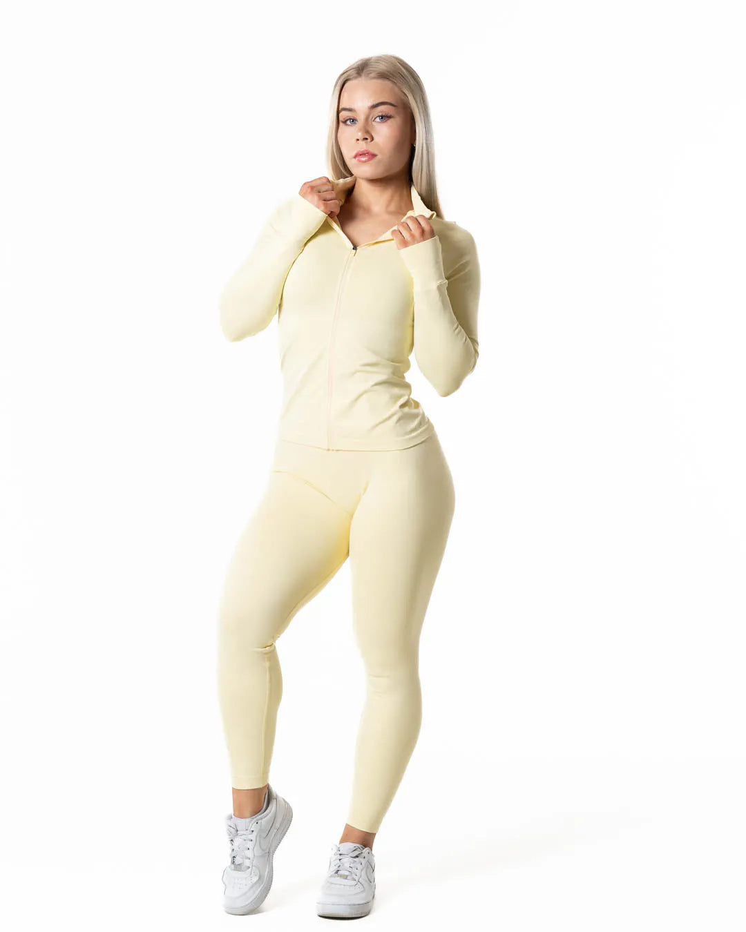 Aura Seamless Zip Longsleeve - Yellow