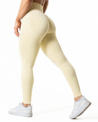 Aura Seamless Scrunch Leggings - Yellow