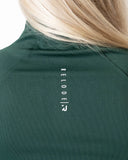 Aura Seamless Zip Longsleeve - Pine Green