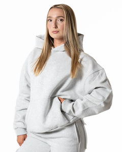 Hybrid Oversized Hoodie - Light Grey
