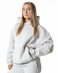 Hybrid Oversized Hoodie - Light Grey
