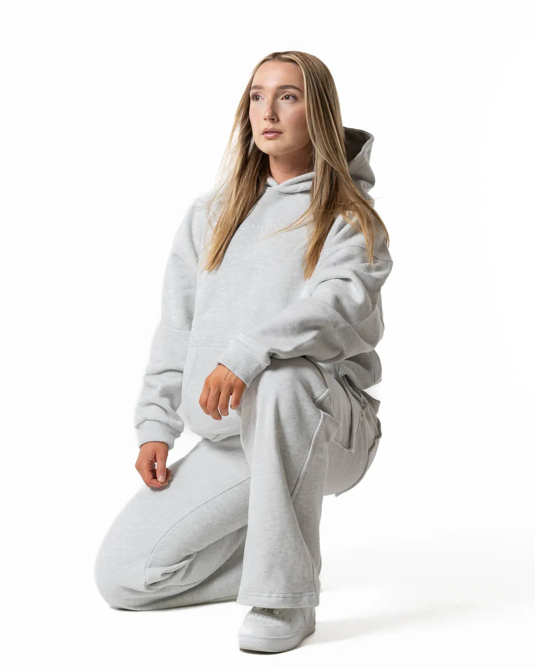 Hybrid Oversized Hoodie - Light Grey