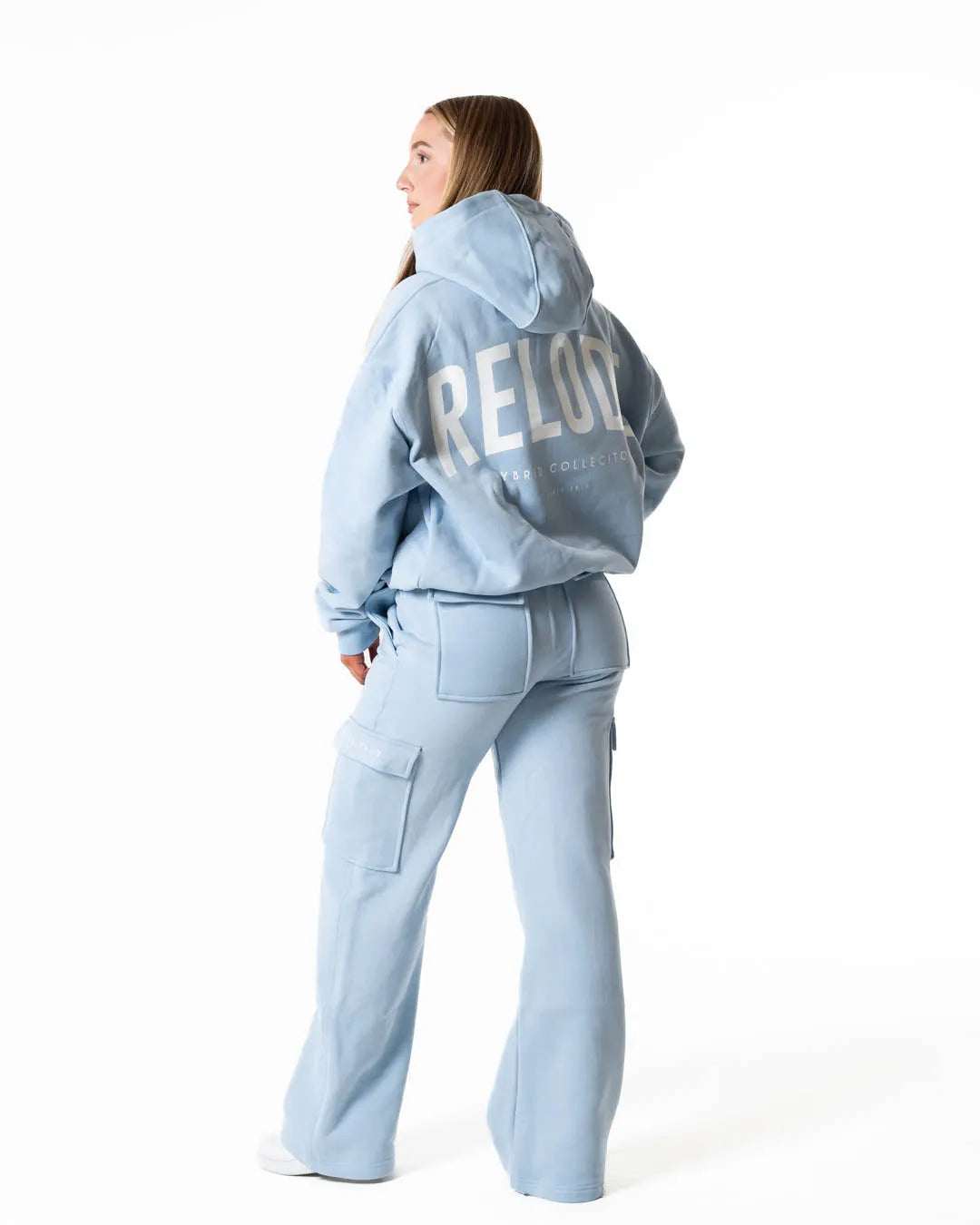 Hybrid Oversized Hoodie - Light Blue