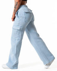 Hybrid Cargo Joggers - Light Blue