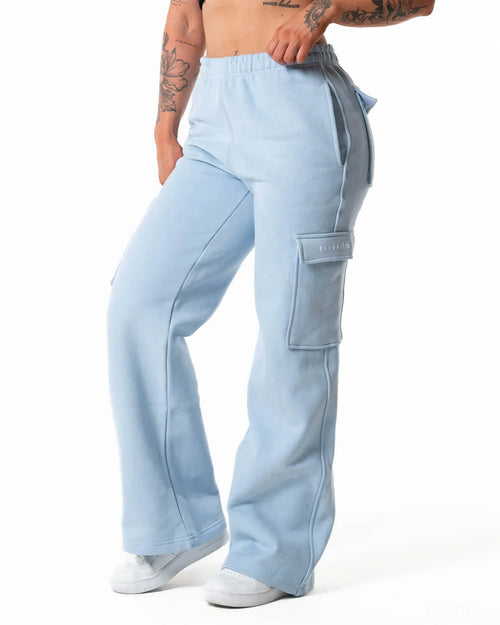 Hybrid Cargo Joggers - Light Blue