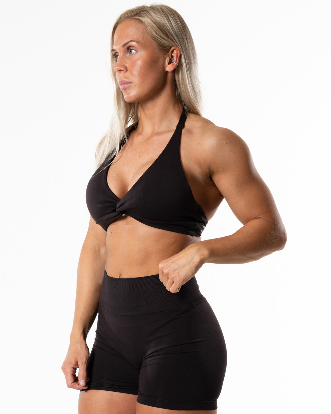 Prime Halterneck Top - Deep Brown