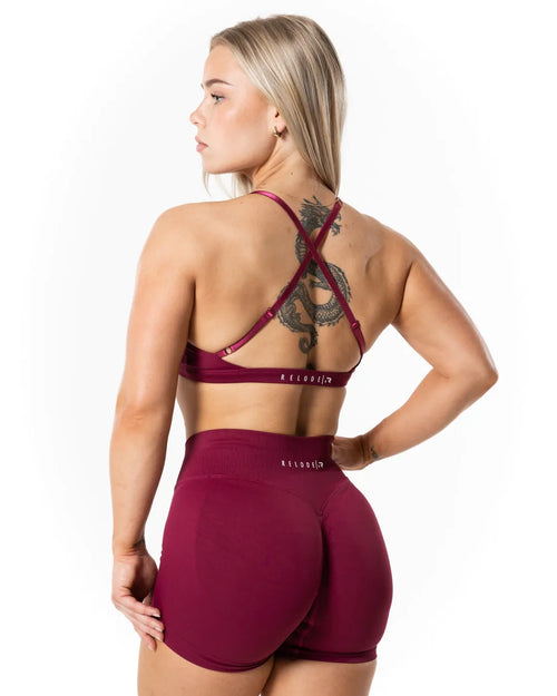Aura Seamless Sports Bra - Cherry