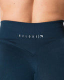Hybrid Seamless Scrunch Flared Leggings - Dark Navy