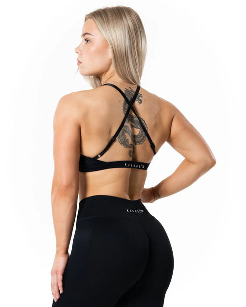 Aura Seamless Sports Bra - Black