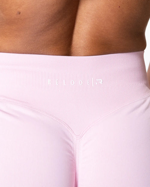 Aura Seamless Scrunch Tights - Light Pink
