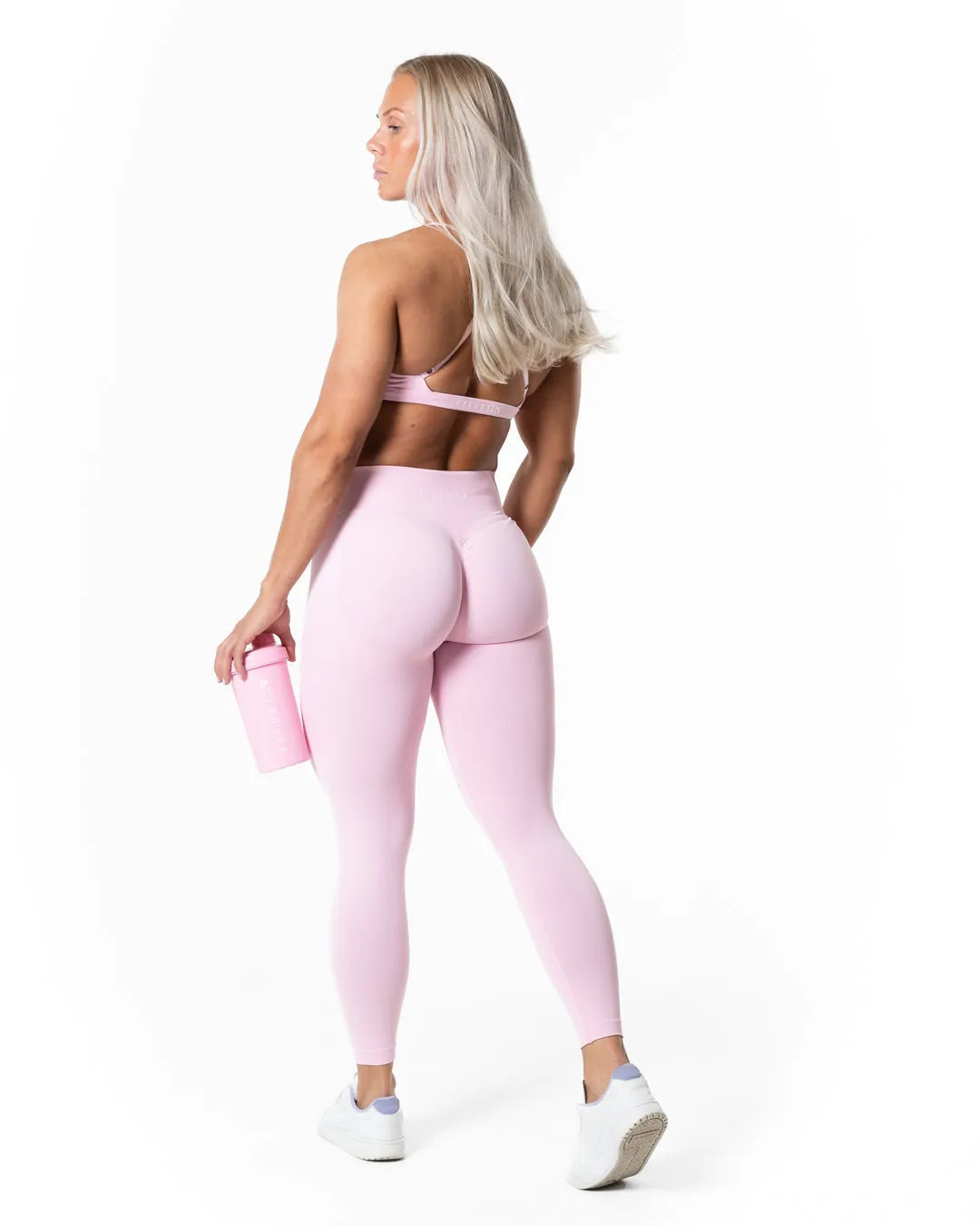 Aura Seamless Scrunch Leggings - Light Pink