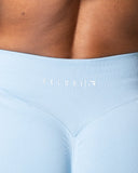 Aura Seamless Scrunch Leggings - Light Blue