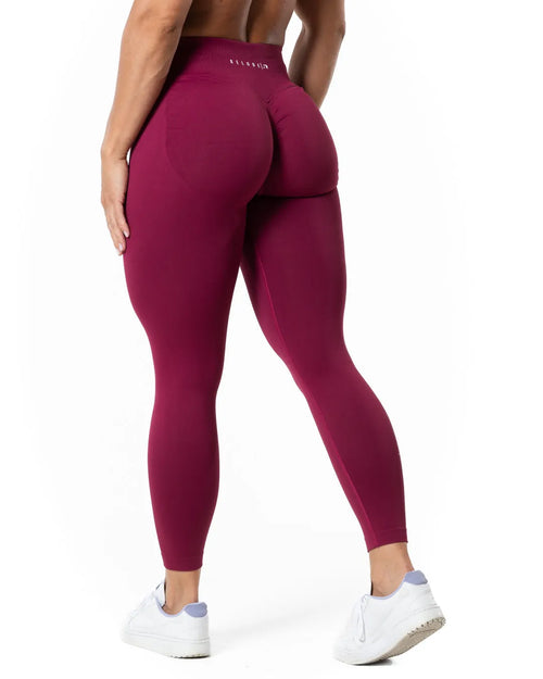 Aura Seamless Scrunch leggings - Cherry