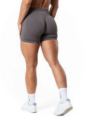 Aura Seamless Scrunch Shorts - Earth Grey