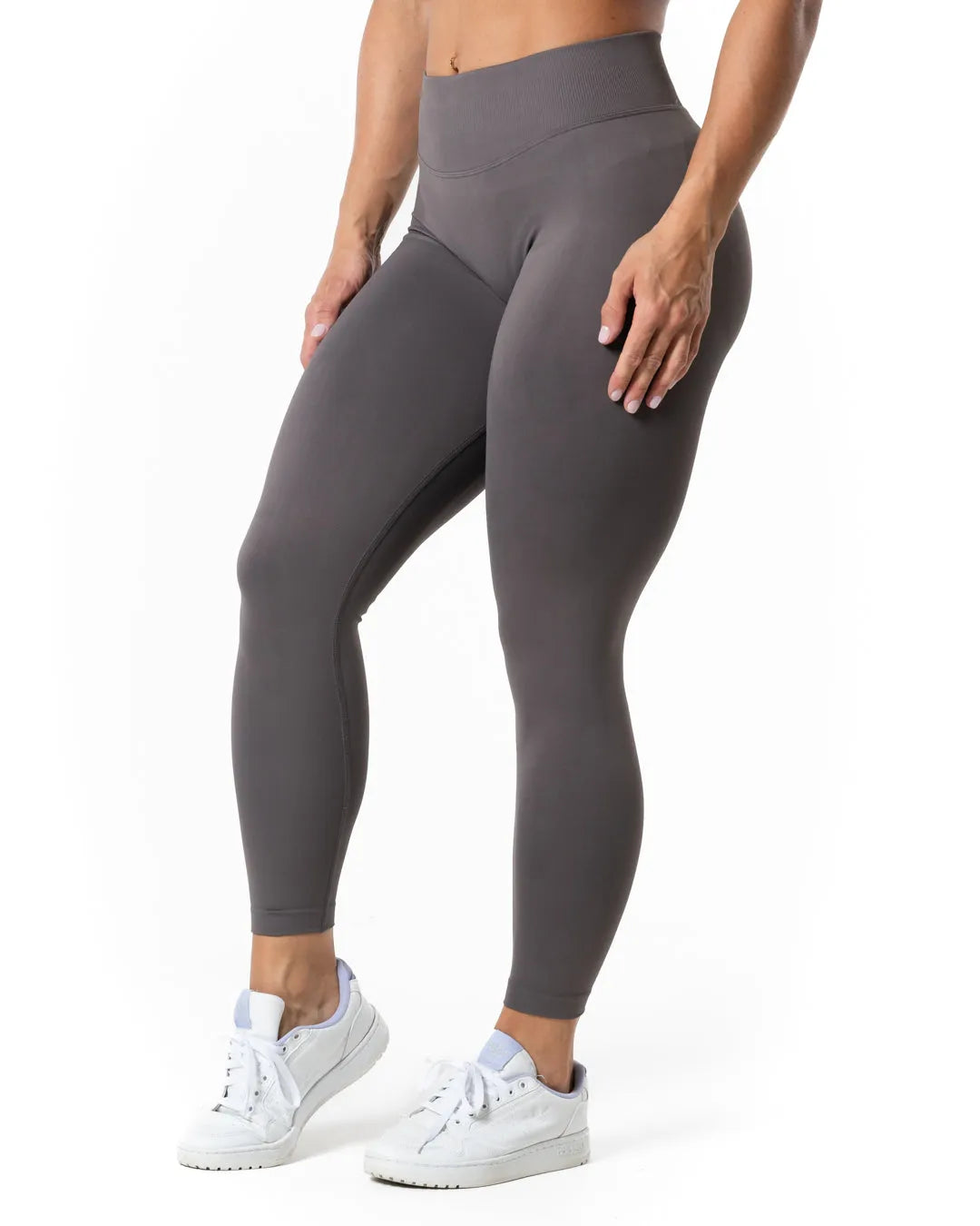 Aura Seamless Scrunch Tights - Earth Grey