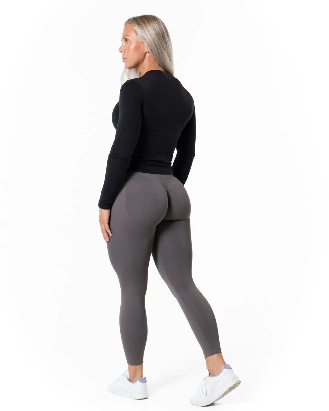 Aura Seamless Scrunch Leggings - Earth Grey