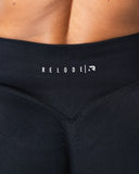 Aura Seamless Scrunch Leggings - Black