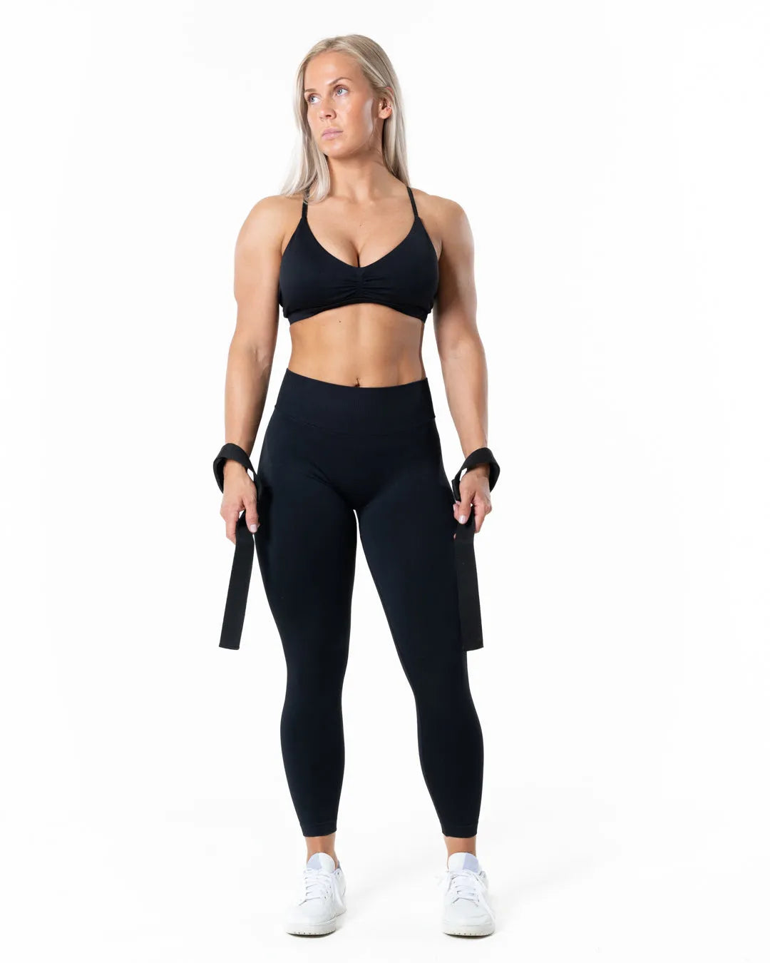 Aura Seamless Scrunch Leggings - Black