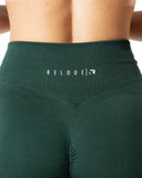 Hybrid Seamless Leggings - Pine Green