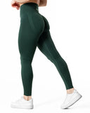 Hybrid Seamless Leggings - Pine Green