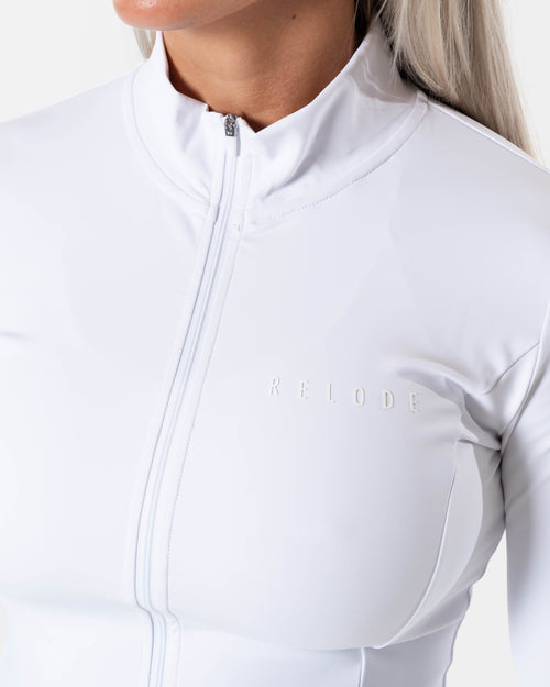 Clean Zip Longsleeve - Vit