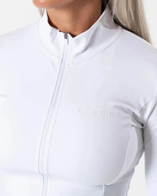Clean Zip Longsleeve - White
