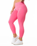 Aura Seamless Scrunch Leggings - Blush Pink