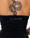Aura Seamless Halterneck Top - Black