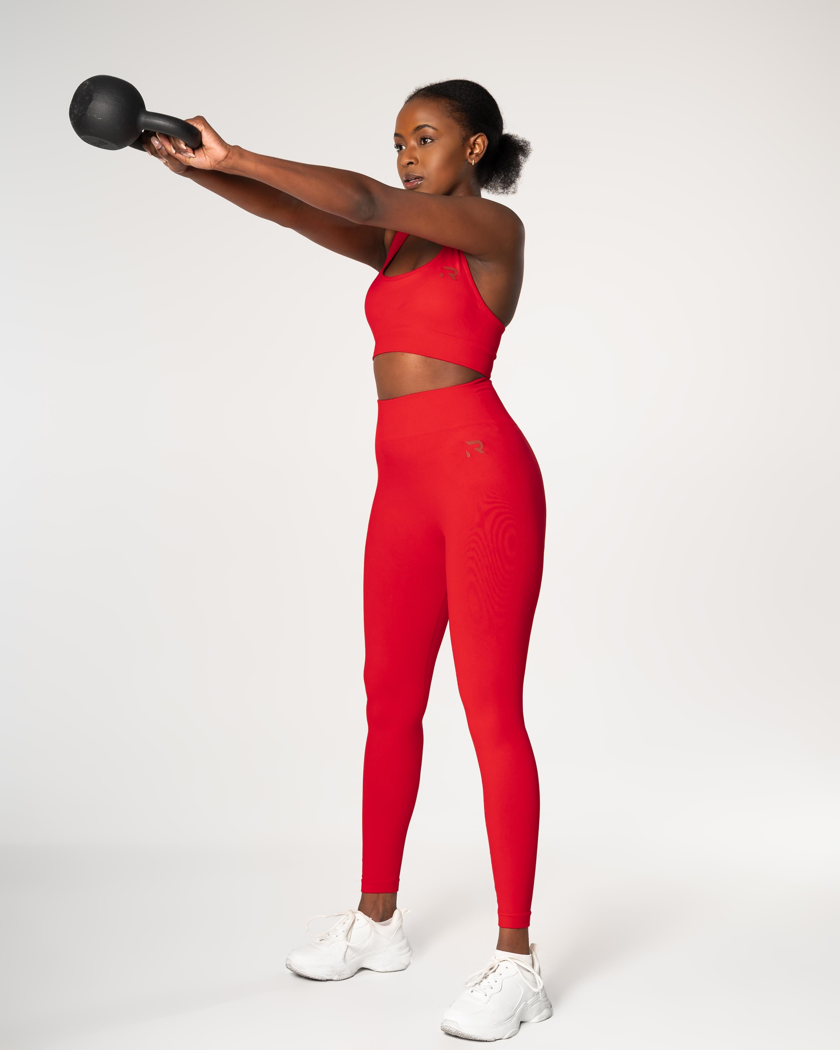 Radiant Scrunch Tights - Red