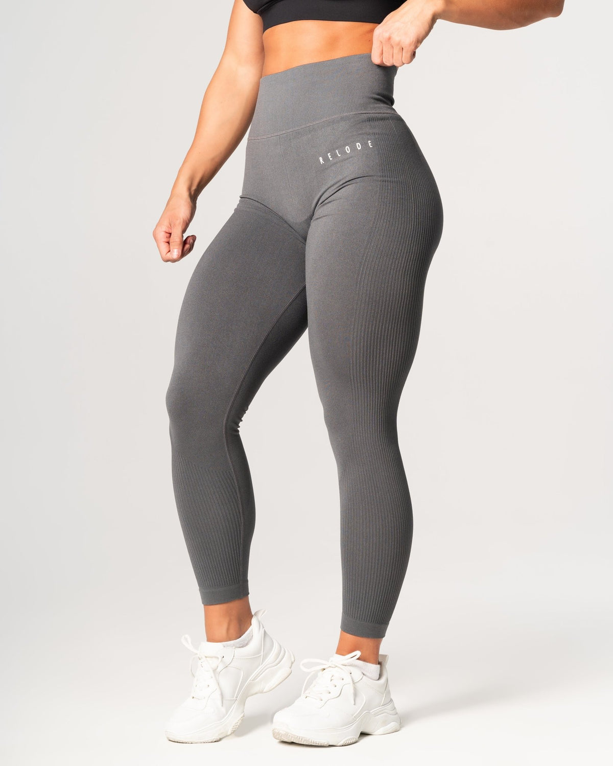 Rise Tights - Grey - RELODE