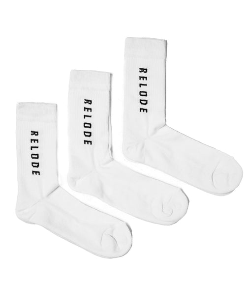 Training Socks 3-pack - Vit - RELODE.™